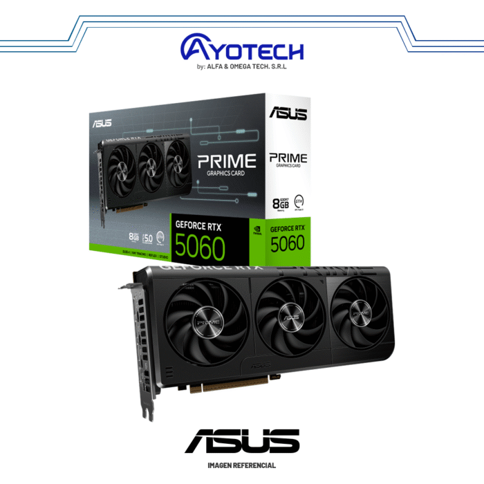 TARJ. VIDEO ASUS GEFORCE RTX 5060 8GB GDDR7 PRIME | 128 BITS - Imagen 1