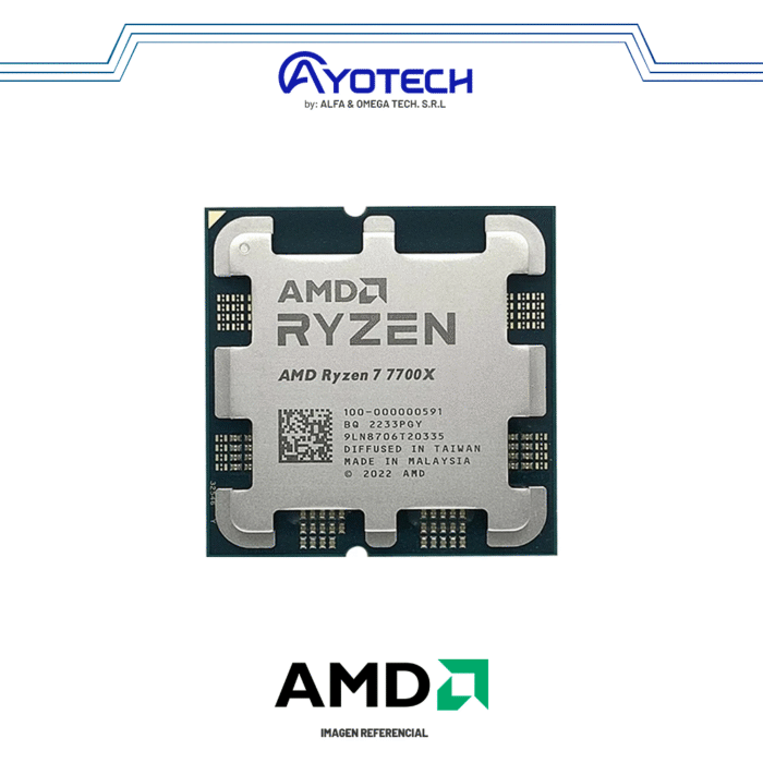 PROC. AMD RYZEN 7 7700X 4.5-5.4GHz-32MB | AM5 | S/ COOLER - Imagen 2